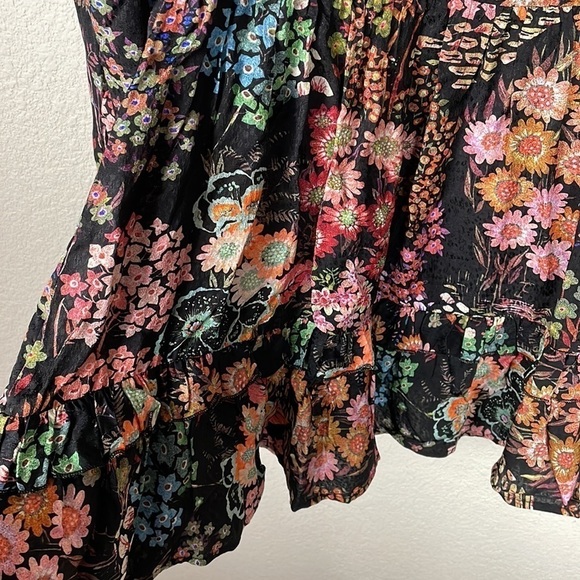 NWT Ted Baker Hendria Ruffle Trim Mini Dress Long Sleeve Floral Romantic Sz 0 XS - Picture 14 of 17